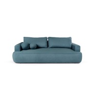 BONAMI SELECTION Plava sklopiva sofa od bouclé tkanine 247 cm Quinoa, 247x110x91 cm