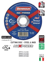 BENMAN Rezna ploča za željezo/inox 115 x 1,6 mm