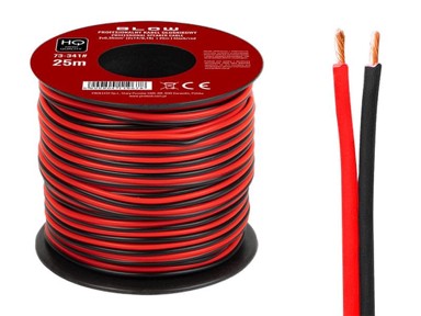 BLOW Zvučnički kabel 2 x 0,35 mm 25 m, crno-crveni