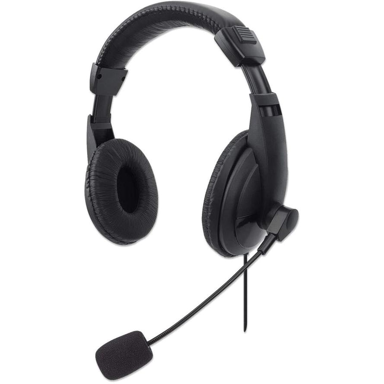 MANHATTAN Slušalice 179843, uredski headset, USB, crne