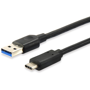 EQUIP Kabel USB-A 3.2 na USB-C, 0.25 m, 3A, 20V, crna