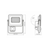 LAMBARIO LED reflektor 50 W 4000 lm 4000 K IP65 crni