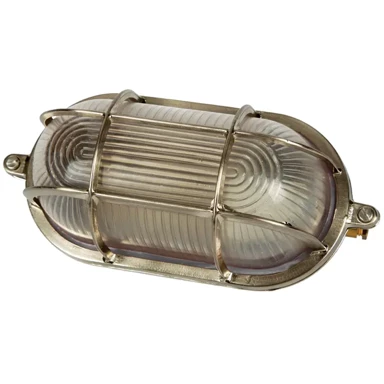Vanjska ovalna zidna svjetiljka E27 max. 60 W, brušeni krom