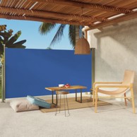 Uvlačiva bočna tenda za terasu 160 x 300 cm plava
