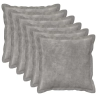 HOUTEN Ukrasni jastuci 35 x 35 cm, mikrofibra flis, 6 kom., svijetlosivi