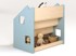 BUSY KIDS Dječji regal Mala Kućica, dvostrani, prirodni/plavi