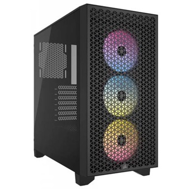 CORSAIR Kućište 3000D Airflow RGB, mid tower, ATX, kaljeno staklo, crno