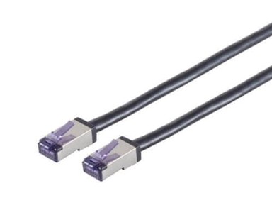 Crni S/FTP S-STP mrežni kabel LVN-CAT6A-FLEX-15M