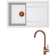 ELLECI Set sudoper Life 300 + slavina Vida, bakar/bianco