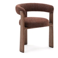 KAVE HOME Smeđa blagovaonska stolica od čvrste jeseni Granite 