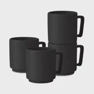 BERLINGER HAUS Set šalica, matt black, zapremnina 300 ml, 4 kom