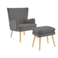 STØRAA Siva fotelja Zenia, 85x82x95 cm