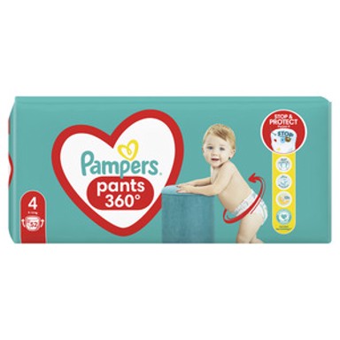 PAMPERS Pants pelene-gaćice, veličina 4 (9-15 kg), 52 kom