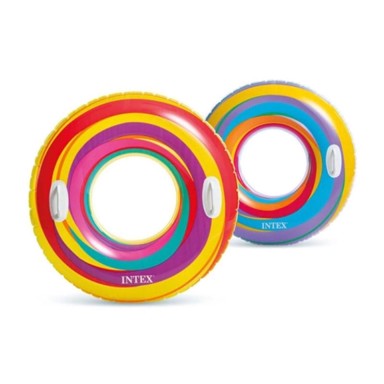 Kolut za plivanje na napuhavanje Swirly Whirly, 91 cm, vinil, multikolorne točke