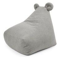 SLOWDOWN Svijetlo siva vreća za sjedenje od bouclé tkanine Snug 80 Bear 