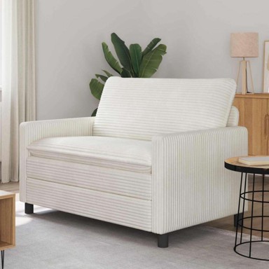 Sofa, 126x81x87,5 cm, 110 cm, poliester, krem