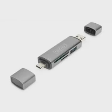 DIGITUS Čitač memorijskih kartica Dual, USB-C, USB 3.0, OTG