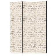 Paravan - Fish in Beige Tones - Različite vrste riba u bež-smeđim bojama predstavljene u vintage stilu na svijetloj pozadini, 1
