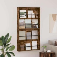 Polica za časopise, zidne 2 pcs 80 x 12 x 70 cm, dimljeni hrast