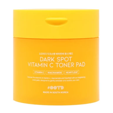 OOTD BEAUTY Posvjetljujući tonik jastučići Dark Spot Vitamin C, 70 kom / 120 ml