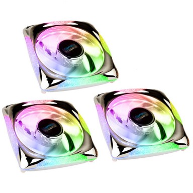 LAMPTRON Računalni ventilator PLUTO+ ARGB PWM, trostruko pakiranje, crni LAMP-PAP01