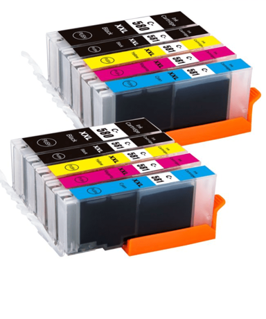TISKAJPOTCENI Zamjenska tinta Canon PGI-580PGBK + CLI-581 komplet / Pixma TR7550, TR8550, TS6150, TS6151, TS8150, TS8151, TS8152, TS9150, TS9155, crna, cijan, magenta, žuta