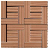 Pločice za trijem WPC 22 kom 30x30 cm 2 m² model 2, smeđe