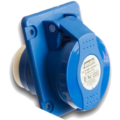 FAMATEL Zidna utičnica 10°, 16A/220÷240, 3 Polna (2P+E), IP44