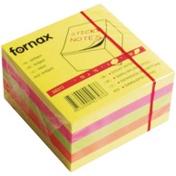 FORNAX Blok samoljepljivi kocka 75x75 mm, 450L, neon