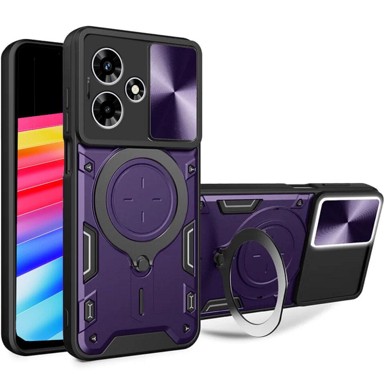 Oklopna futrola za Infinix Hot 30 4G, CamShield Slide, ljubičasta