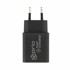 PRIO Zidni punjač, Fast Charge, 18W, PD (USB C) + QC3.0 (USB A), crni