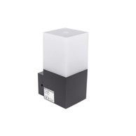 Zidna svjetiljka, crna mat aluminijska, 1xE27, IP54