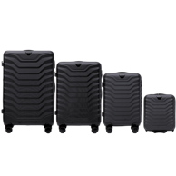 WINGS Set kofera PEAFOWL, 4 kom (L, M, S, XXS), ABS+, crna