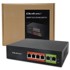 QOLTEC PoE switch Fast Ethernet, 4 x RJ45 PoE, 2 x RJ45 uplink, 65 W