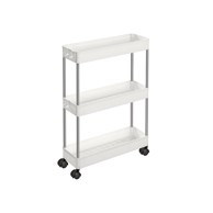 SONGMICS Kolica na kotačiće 3 razine 40x13x60 cm, bijela