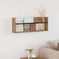 Polica za časopise s policom 80 x 12 x 30 cm, umjetnički hrast