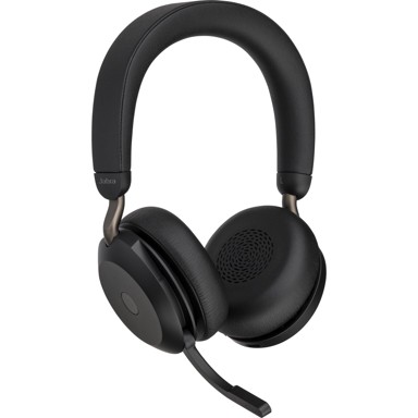 JABRA Headset BT Over-Ear CRNO USB-A + Postolje za punjenje Evolve2 75 MS