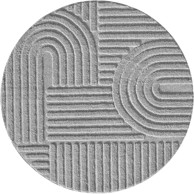 AYYILDIZ CARPETS Svijetlo sivi okrugli tepih ø 80 cm Art 