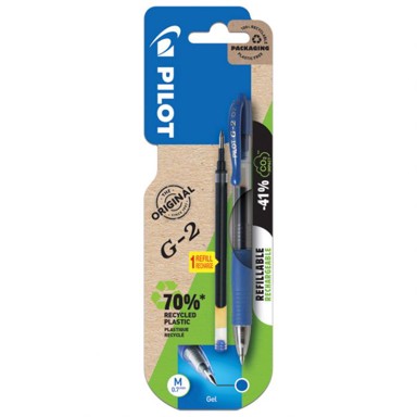 PILOT Gel roler Grip G2 BL-G2-7, 0,7 mm, plavi + refil gratis, blister