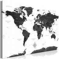 Slika Black and White Map Wide 120x80