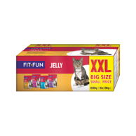 FIT+FUN Hrana za mačke Cat žele Multipack 92x100 g, višebojna