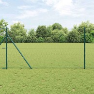 Ograda sa stupovima, čelik presvučen PVC-om, 1.4 x 25 m, zelena