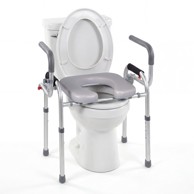 NORTHIX Podignuto WC sjedalo, sklopive ručke, podesiva visina 49-59 cm