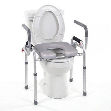 NORTHIX Podignuto WC sjedalo, sklopive ručke, podesiva visina 49-59 cm