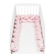 SUPERMAMI Ogradica, pletenica Velur, 300 cm, roza