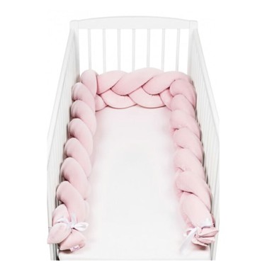 SUPERMAMI Ogradica, pletenica Velur, 300 cm, roza