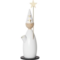 STAR TRADING Bijeli svjetlosni ukras s božićnim motivom ø 12 cm Lucia Classic