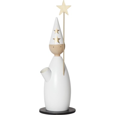 STAR TRADING Bijeli svjetlosni ukras s božićnim motivom ø 12 cm Lucia Classic