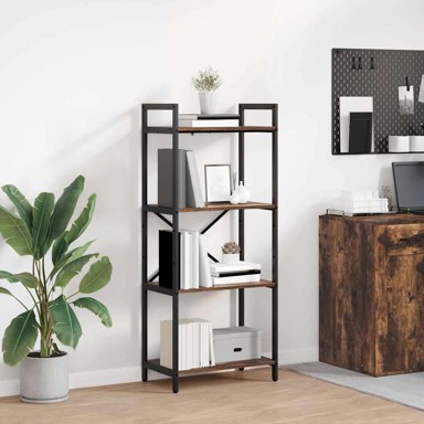 Polica, 56 x 34 x 133.5 cm, konstruirano drvo, dimljeni hrast