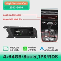 Autoradio uređaj, Android 13 bežični CarPlay za Audi A4 (2009–2016), MMI 3G, 4GB/64GB, 13–16
